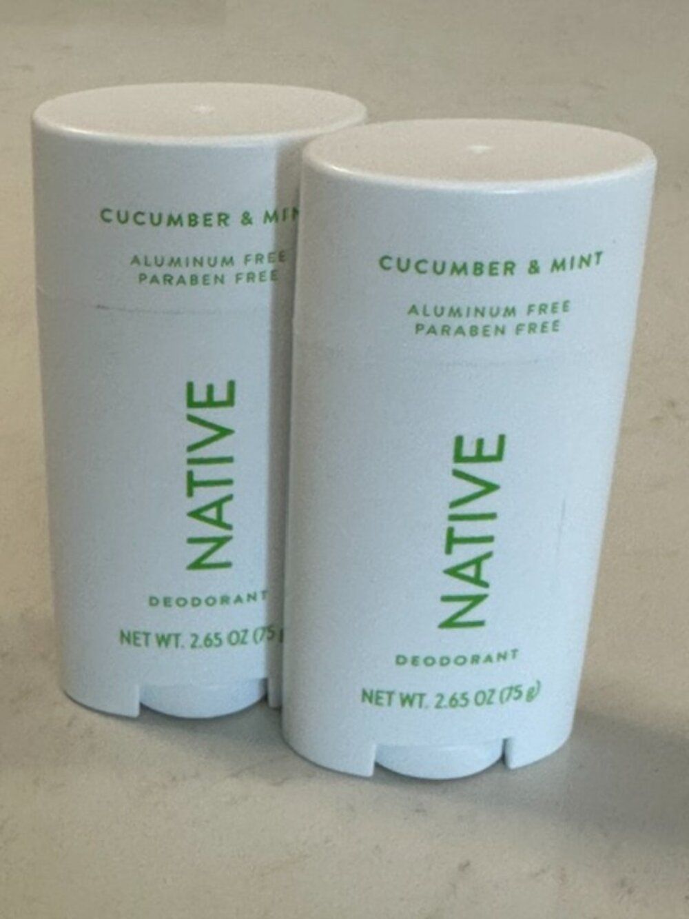 NWT Native Deodorant Cucumber & Mint Set of 2 (2.65 oz each)